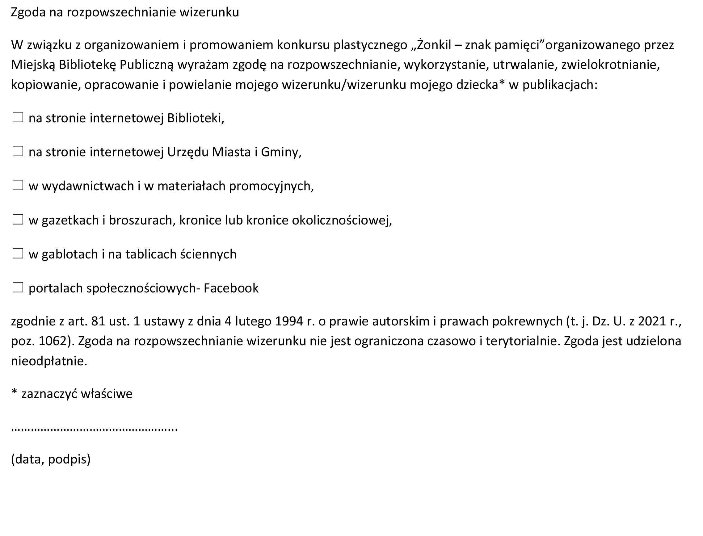 karta zgłoszeń Załącznik 1-2